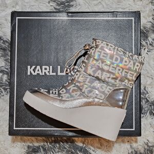 Karl Lagerfeld Women's Silver Boots